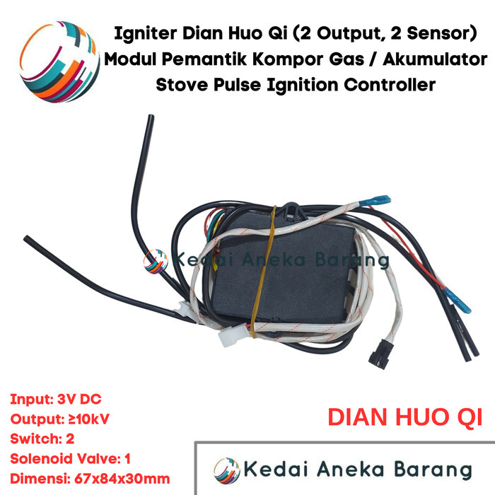 TERBARUUU Modul Ignition Igniter Pemantik Blue Gas LPG Kompor 3V DC 4 Output