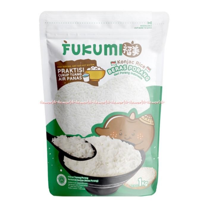 

Fukumi 1kg Konjac Rice Beras Porang Cukup Tuang Air Panas Nasi Praktis