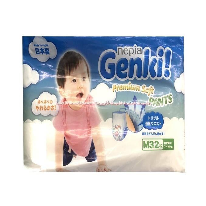 

Nepia Genki Premium Soft Pants M 32 Popok Celana Anak 7-10kg