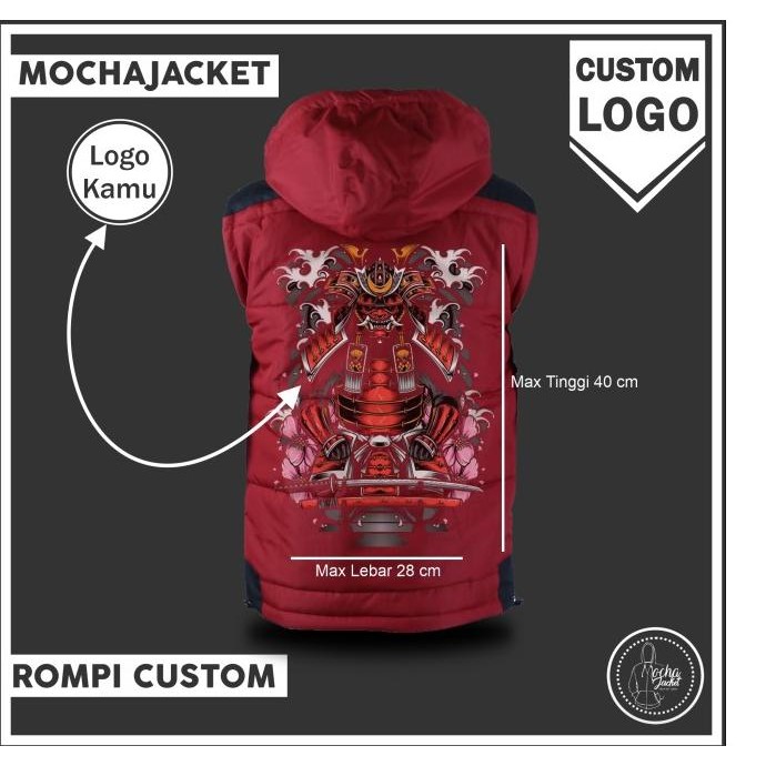 Grosir Rompi Custom Logo Satuan Vest Pria Rompi Touring Bikers