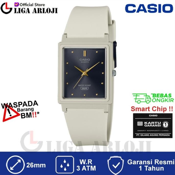 Casio Mq-38Uc-8Adf Jam Tangan Analog Unisex Simple Rubber Cream Mq38