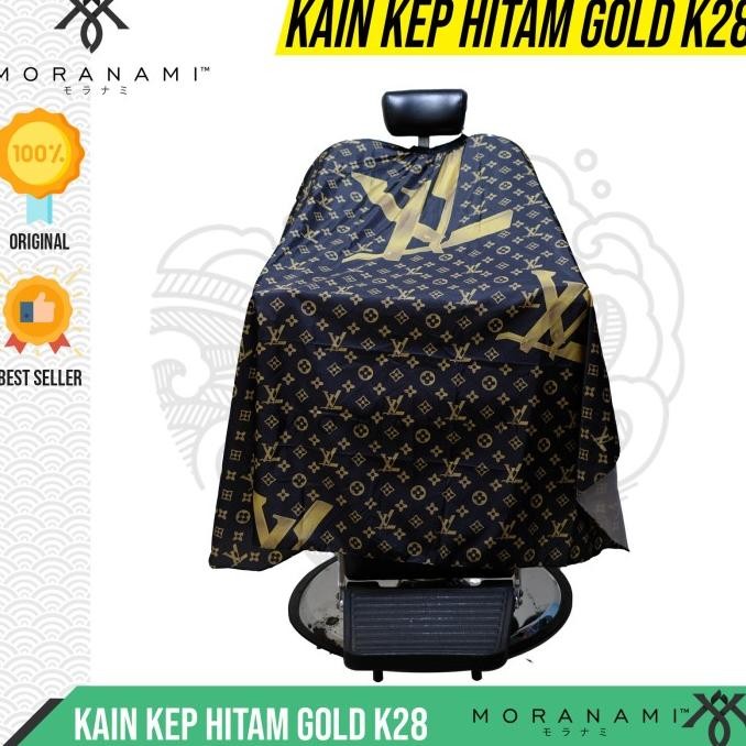 Kain Kep Kip Kain Cukur Potong Rambut Salon Barber Black Gold K28