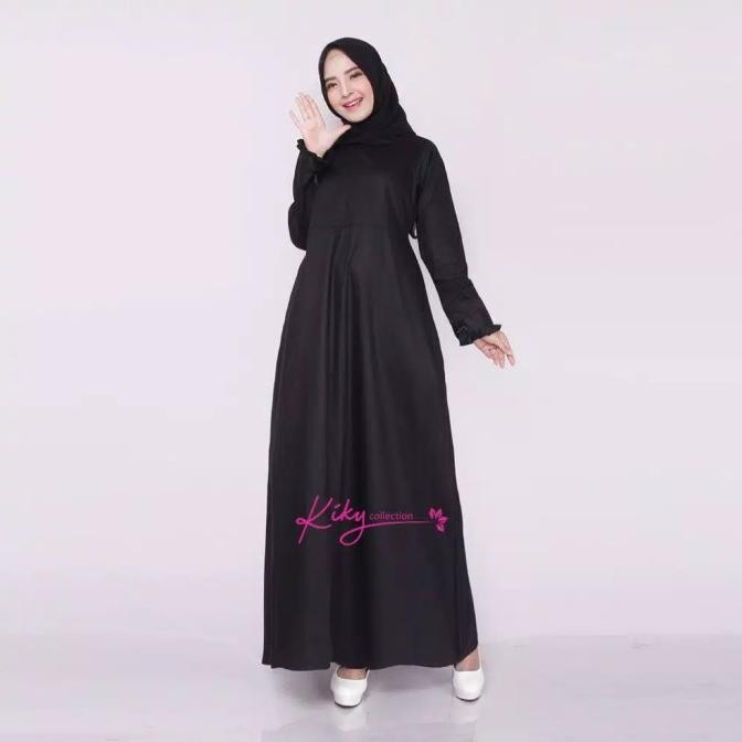 GAMIS KATUN JEPANG POLOS HITAM KIKY COLLECTION