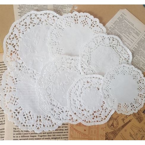 

VH475 Lace Hollow Paper - Doily Paper Round Series (10pcs) FREE ONGKIR