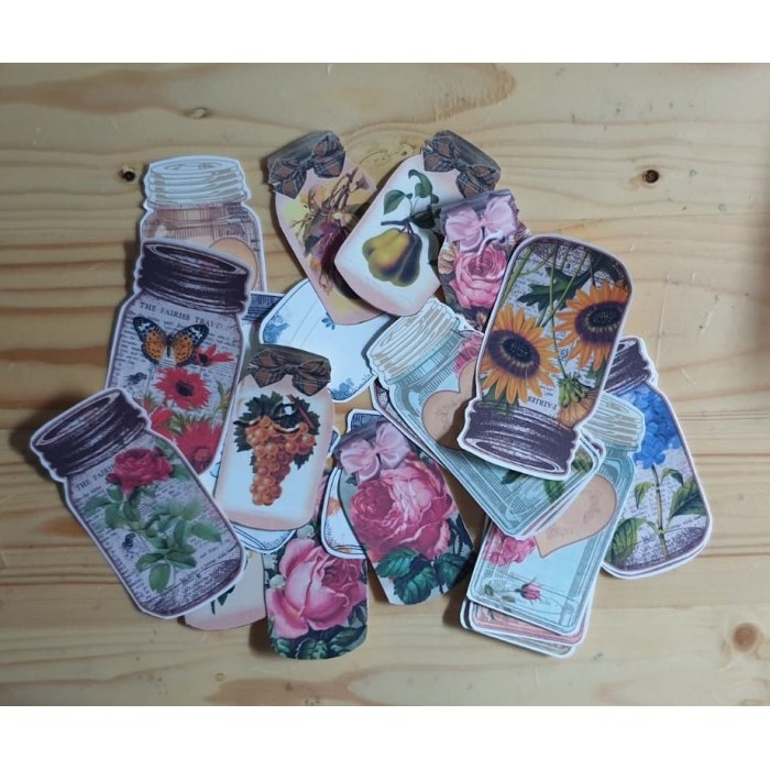 

HL604 Journaling Deco - Vintage Jar Sticker VJ-01 (10pcs) TERMURAH