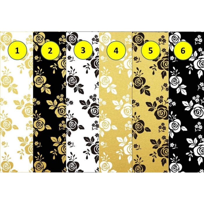 

ME358 Kertas Scrapbook - Black White Gold Leaf_PTFY Design SALE
