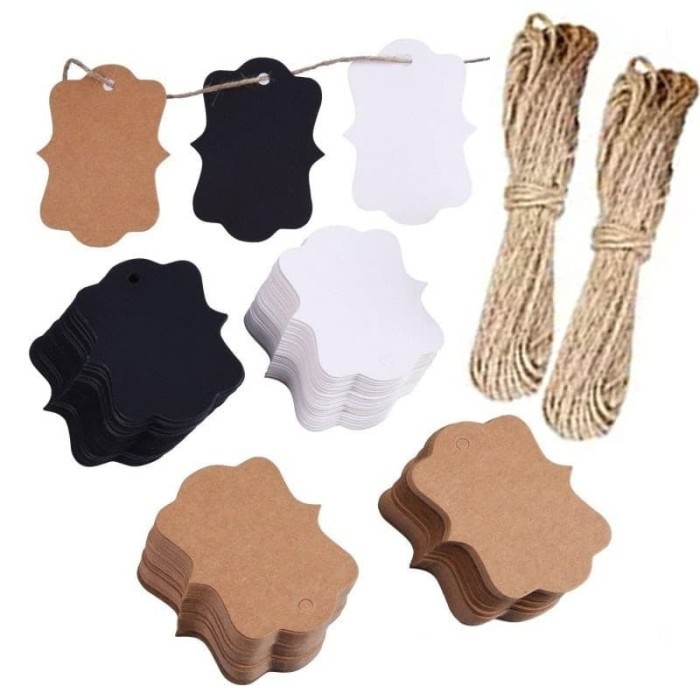 

AL960 Paper Hang Tags - Blank Irregular Kraft (10pcs) OBRAL