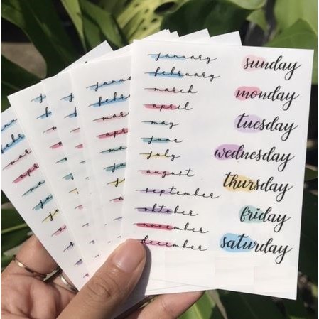 

HN686 Dairy Deco - Month and Day Sticker (1sheet) GRATIS ONGKIR