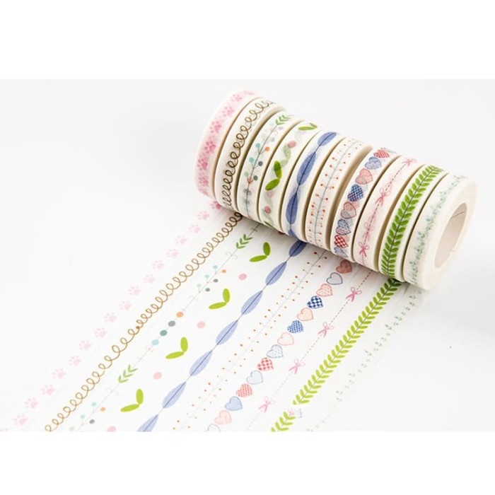 

EW315 Japanese Washi Tape - Set Love and Leaves Pattern SALE