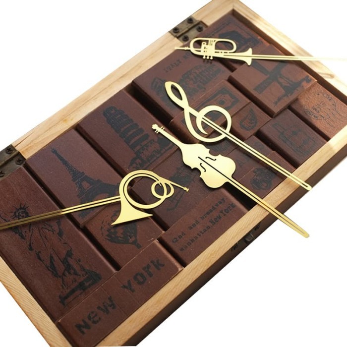 

TF114 Metal Clip Paper/Bookmark - Musical Instrument Theme (1pcs) TERMURAH