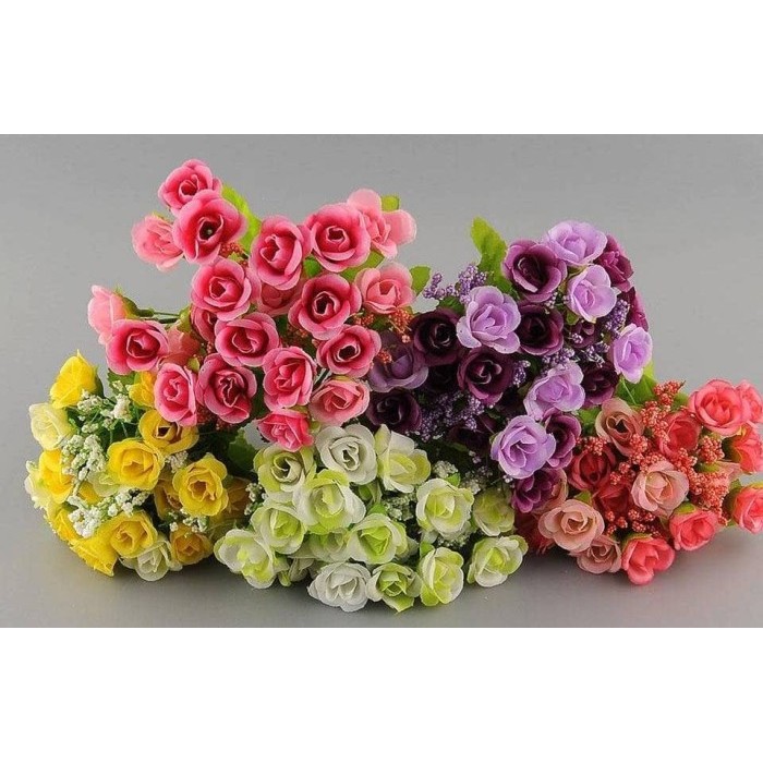 

ZU462 Bunga Artificial - Mini Rose (7 stem) SALE