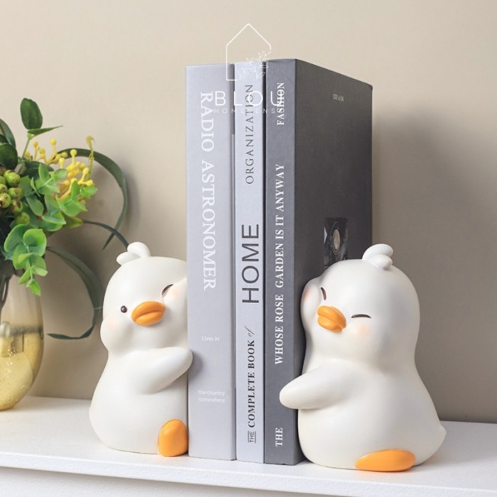 

Blou Duck Set Book Stand bookends Penahan Penahan Buku Bebek Lucu Unik