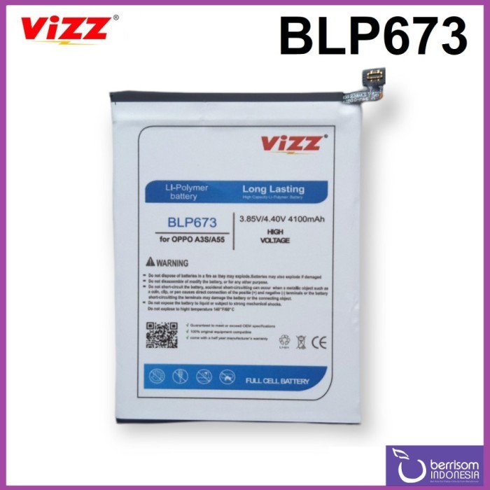 Terlaris Produk VIZZ Baterai Double Power Oppo BLP673 A31 2020 Batre