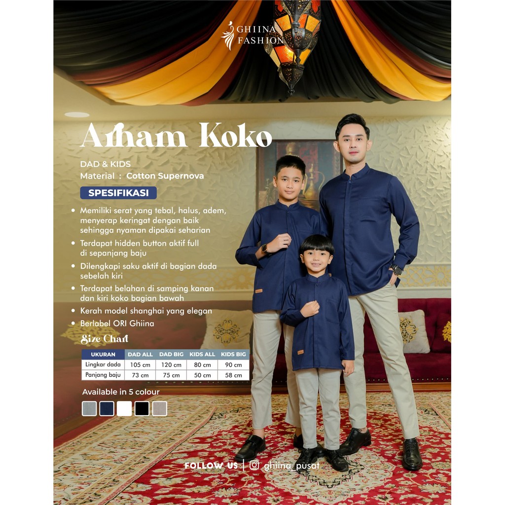 Arham Koko Lengan Panjang - Ghiina Fashion