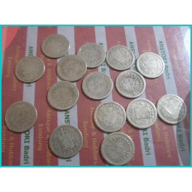 Koin Perak 1 Per 10 Gulden 1918 D361 11OKTZ4 onderdil