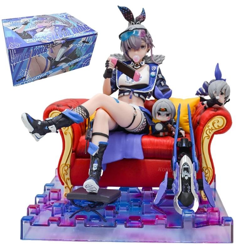 23cm honkai: star rail silver wolf anime girl figure silver wolf action figure gk houkai gakuen figu
