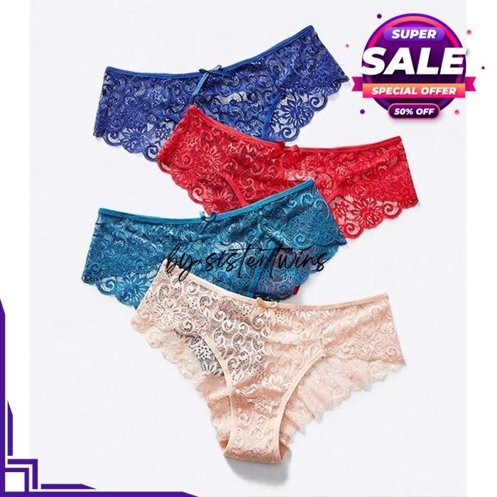CD TRANSPARAN SEAMLESS WANITA THONG LACE SIZE BESAR BY SISTER TWINS STORE BEST QUALITY 