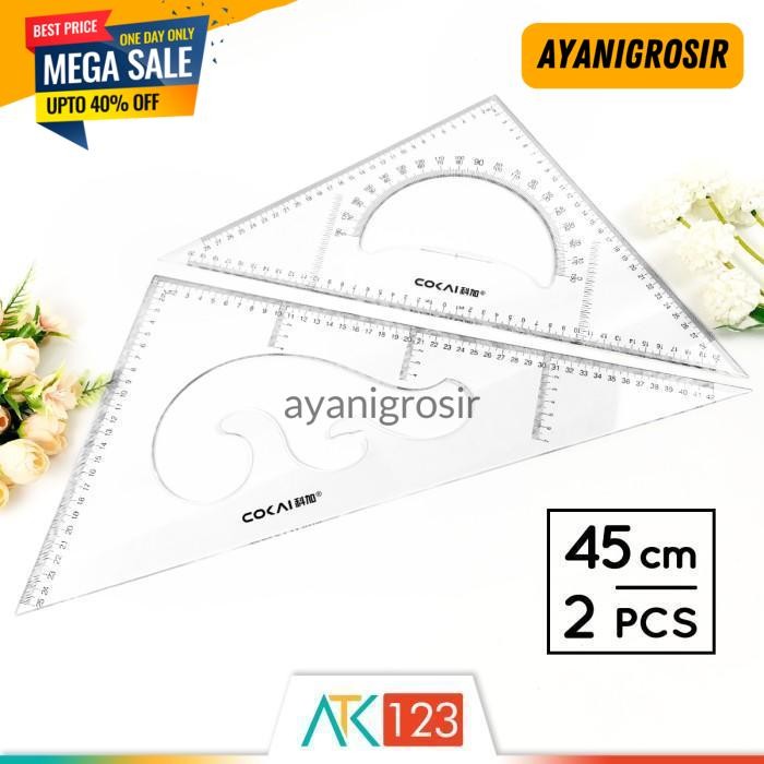

POPULER PENGGARIS SEGITIGA / TRIANGLE RULER SET RLS-KJ-1245 BY AYANI GROSIR !!