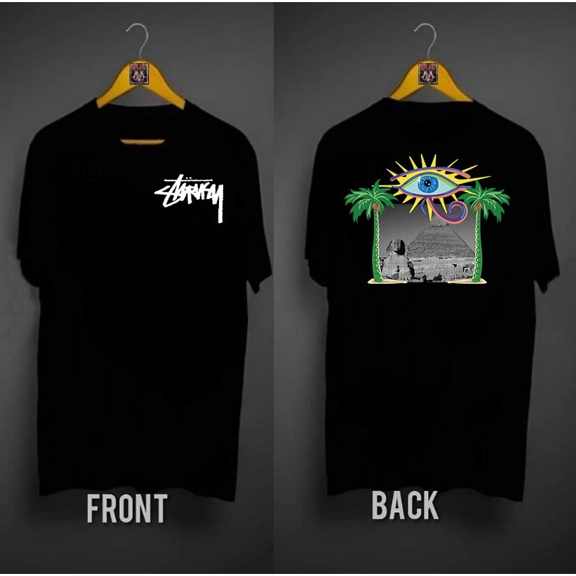 Kaos motif Pyramid Sphinx untuk pria wanita kaos hitam kebesaran kaos leher bulat putih |DJiesFc8|