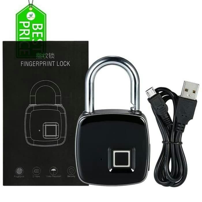 Peter - Gembok Smart Fingerprint Padlock Koper / Pagar / Rumah
