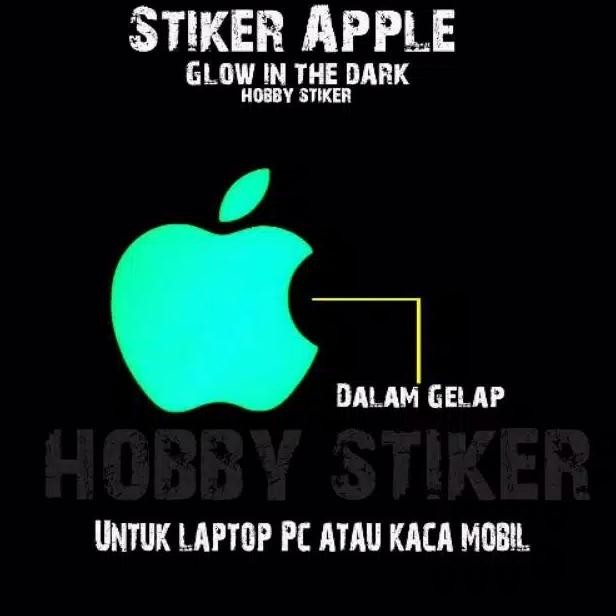 

Stiker Apple Iphone Glow In The Dark Ukuran Besar Ready