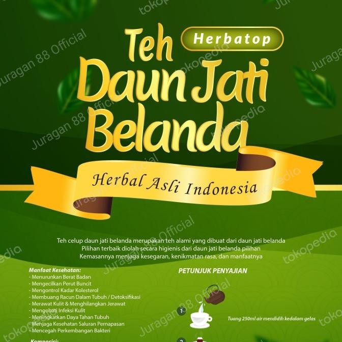 

Special Edition Teh Daun Jati Belanda Herbatop Pouch Terlaris Bestseller diet badan