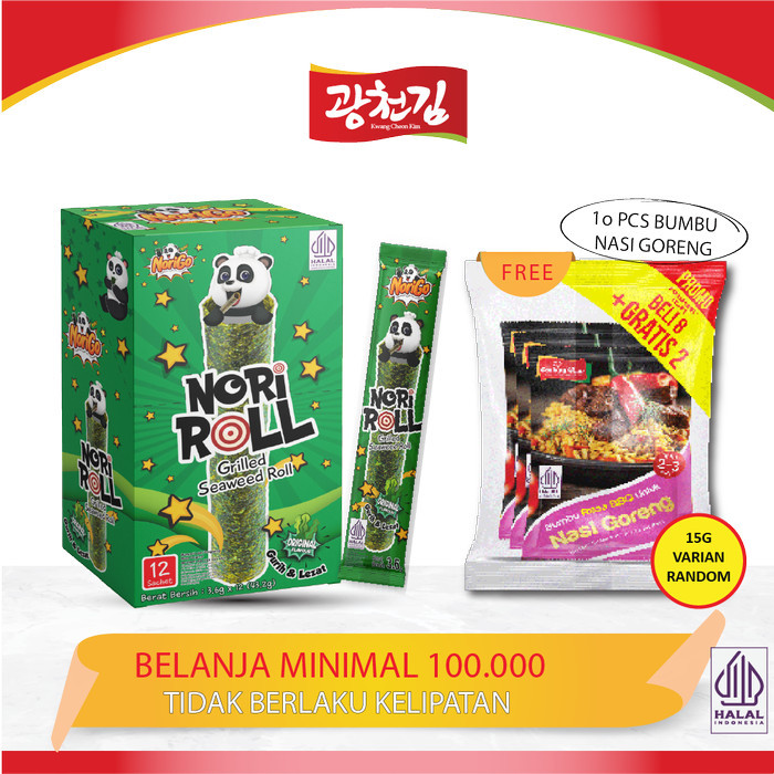 

EKSLUSIF Norigo / Snack Nori Roll Grilled Seaweed Roll / Snack Rumput Laut 2.5g