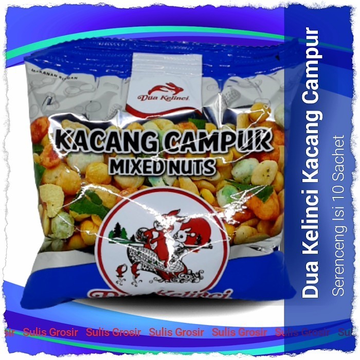 

CUCI GUDANG Dua Kelinci Kacang Campur Mix Nut Serenceng Isi 10 Sachet