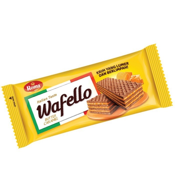 

GRATIS ONGKIR Roma wafello 117gr Wafer Krim Butter Cococnut Chocoblash Italian Waffer Kemasan Pouch