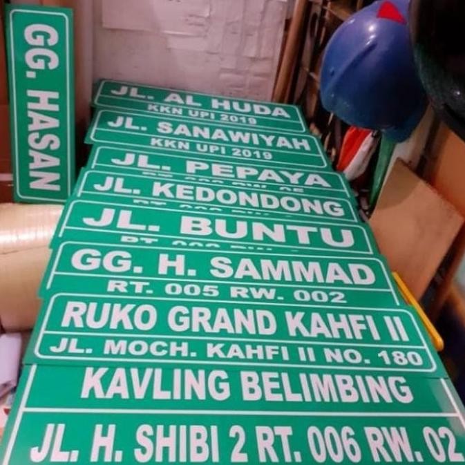 

4WET Plang Nama Jalan Ukuran Panjang 50cm Alumunium Plat KGS