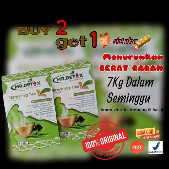 Fresh Product Slimming Tea Pelangsing || Mr.Detox Slimming Tea || Teh Herbal Teh Diet Terampuh