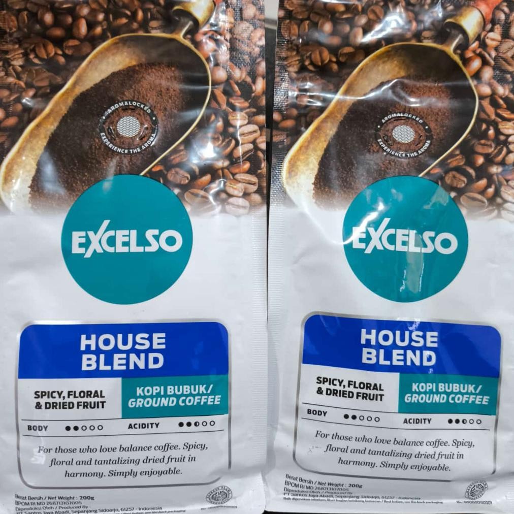 

Ready Excelso House Blend Kopi Bubuk Kemasan 200Gr