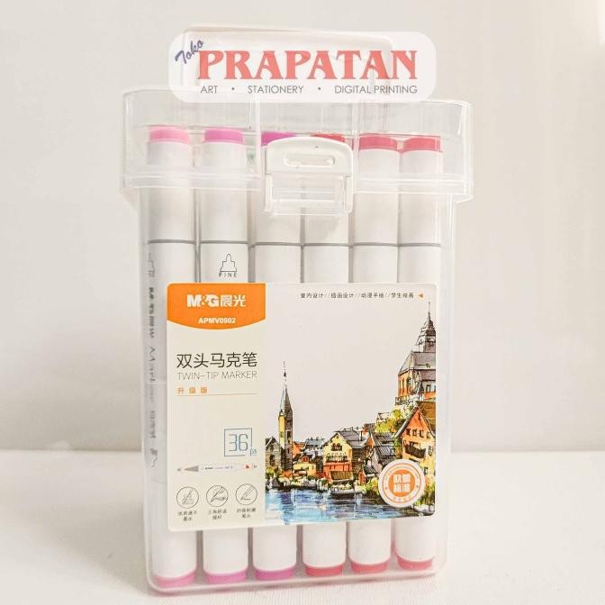 

New Arrival M&G Twin Tip Marker Set APMV0901 | Spidol Warna