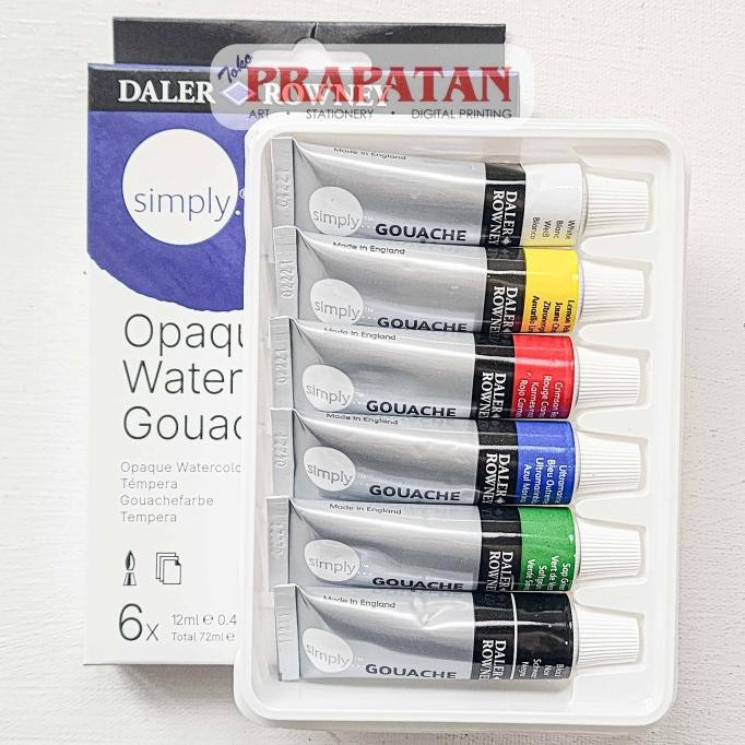 

Eksklusif Daler Rowney Simply Gouache Tube Set 12ml | Cat Gouache