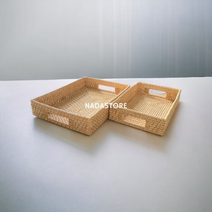 Tray Rotan / Baki Rotan / Nampan Panjang Rotan / Nampan Baru