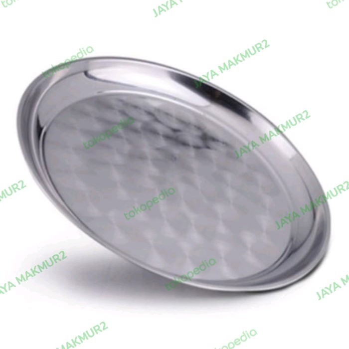 Nampan Bulat Stainless Stell 60 CM / Baki Nampan Bundar Besar
