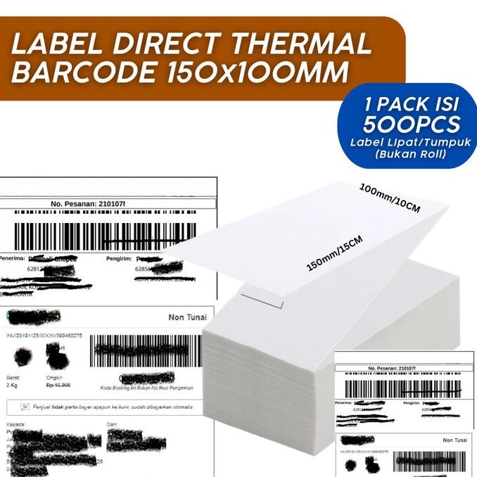 

Sale Label Barcode Direct Thermal 1 Kolom 100X150Mm [500 Pcs] [Model Lipat/
