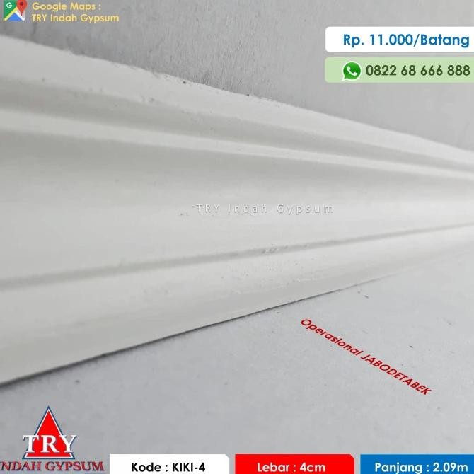 LIST PROFIL GYPSUM (MINIMALIS) POLOS BB 6CM - ORIGINAL TRYINDAH