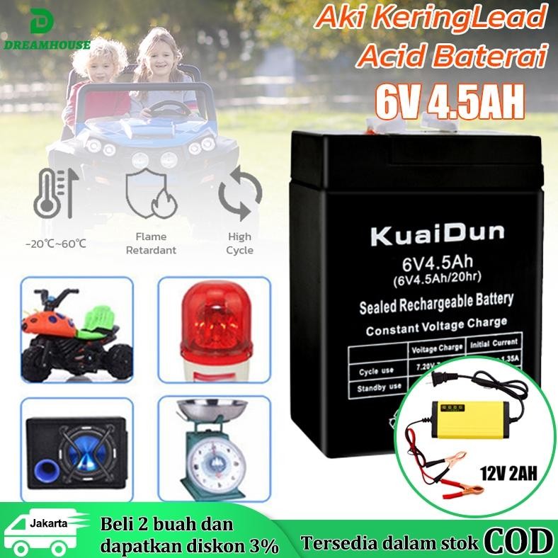 Termurah Aki Kering 6V 4.5Ah/ Aki Kering Genset 12V12Ah 12V8Ah 4V 4Ah/Aki Timbangan Digital Vrla Sin
