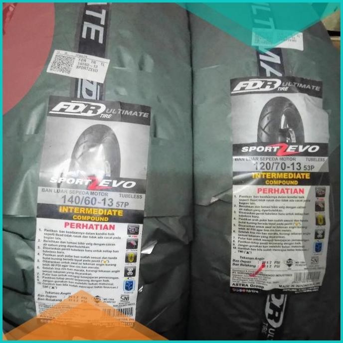 Paket ban luar FDR sport zevo Nmax depan belakang 120/70-13 140/60-13