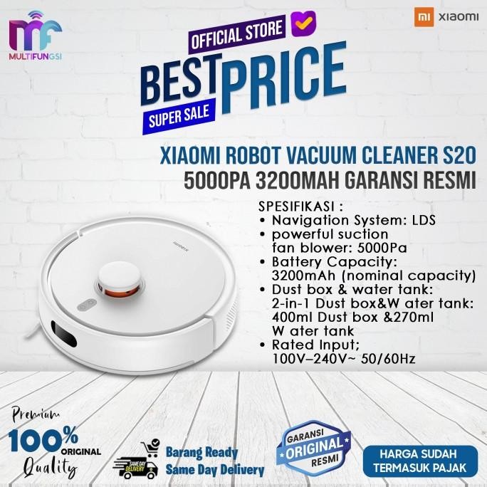 

Xiaomi Robot Vacuum Cleaner S20 5000Pa 3200mah Garansi Resmi