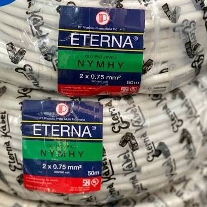 TERBARU ETERNA KABEL NYMHY 2X0,75 2x1,5 2x2,5 3x 1,5 3x2,5 50Meter GOJEK/GRAB HOT SALE