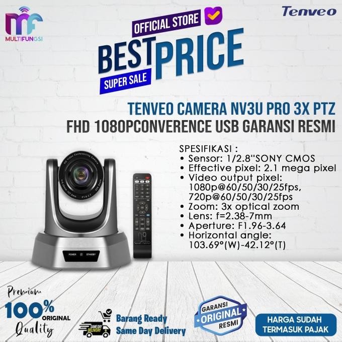 

Tenveo Camera NV3U Pro 3X PTZ FHD 1080pConverence USB Garansi Resmi