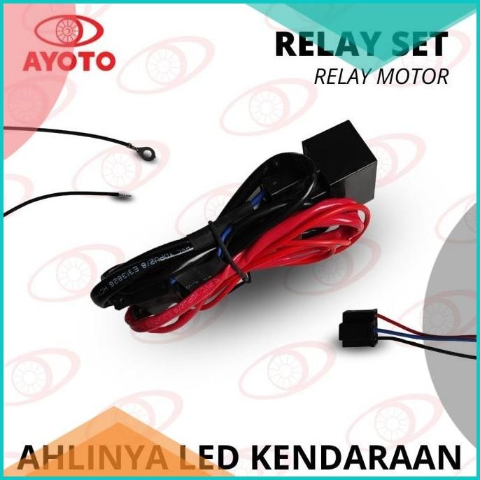 KABEL RELAY SET LAMPU MOBIL LED & HID H4 HI LOW / BILED PROJECTOR AYOT