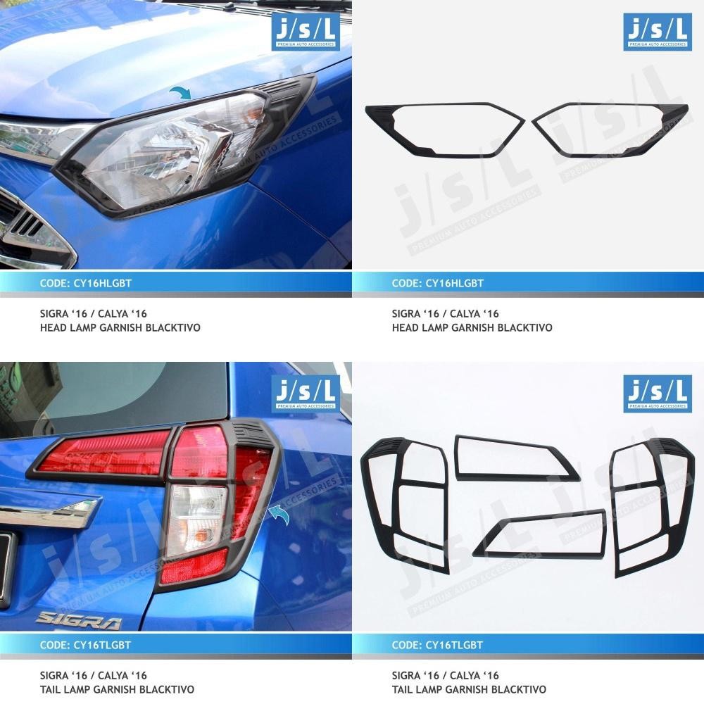 Paket Garnish List Lampu Depan Dan Belakang Hitam Doff Blacktivo Calya Sigra Bisa Cod Aneka Variasi 
