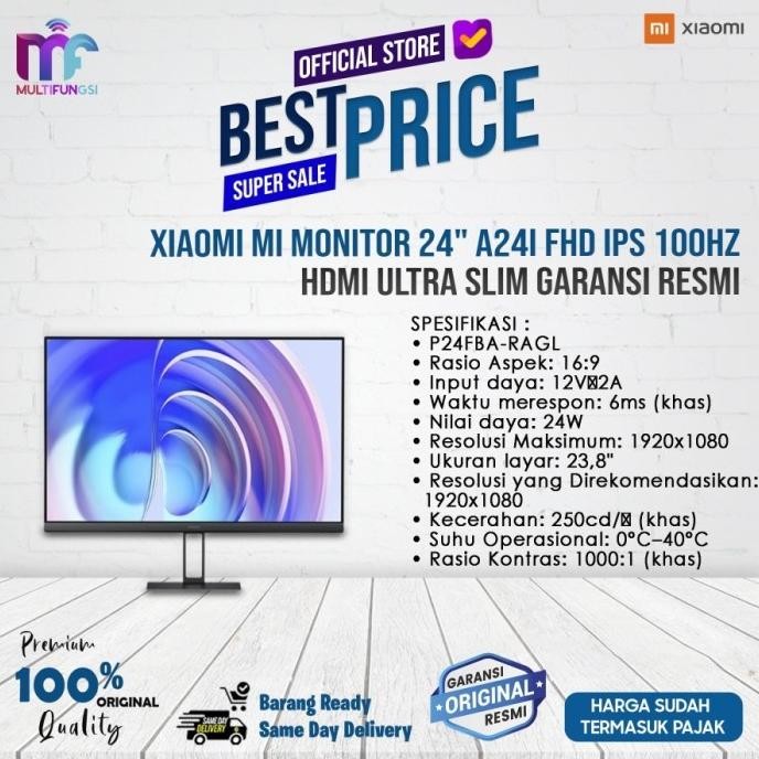 

Xiaomi Mi Monitor 24" A24i FHD IPS 100Hz Ultra Slim Garansi Resmi