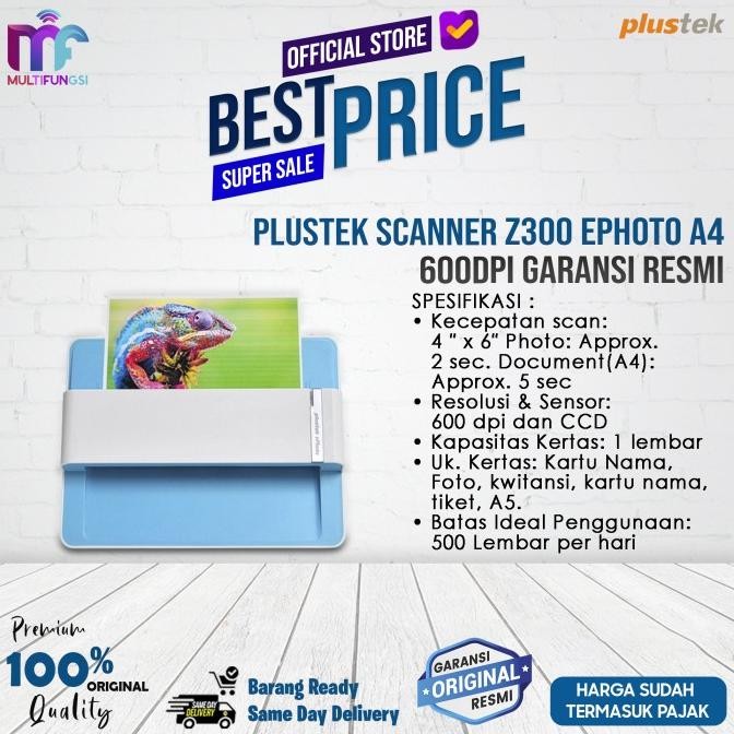 

Plustek Scanner Z300 ePhoto A4 600dpi Garansi Resmi