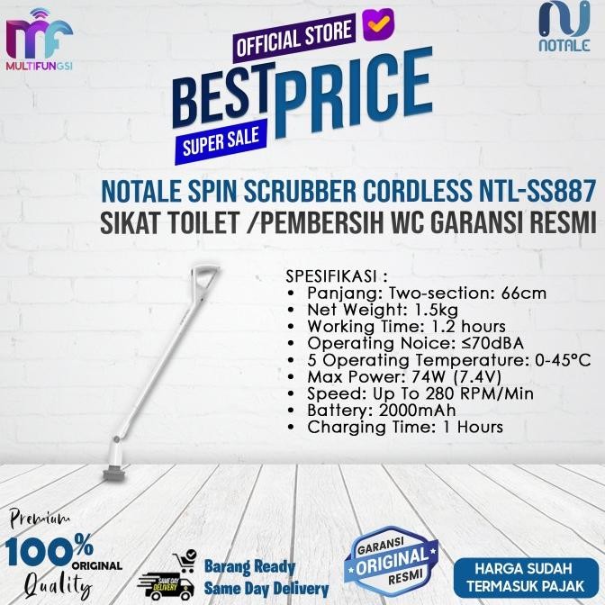 

Notale Spin Scrubber Cordless NTL-SS887 / Sikat Toilet /Pembersih WC Garansi Resmi