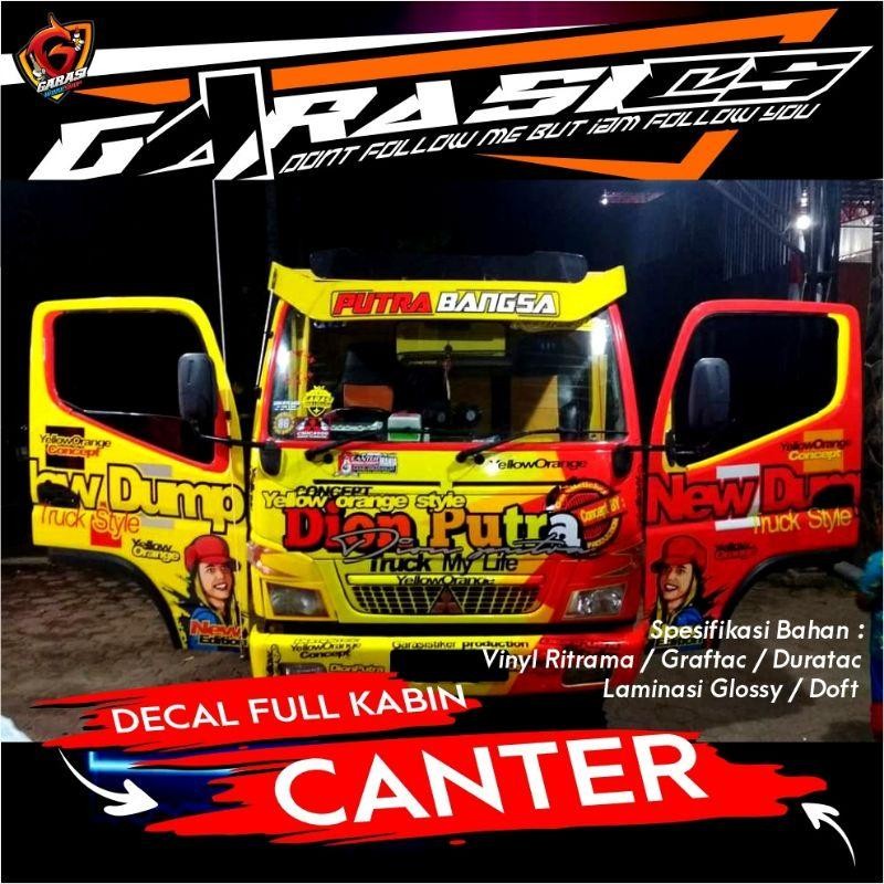 Stiker Decal Kabin Truck Canter