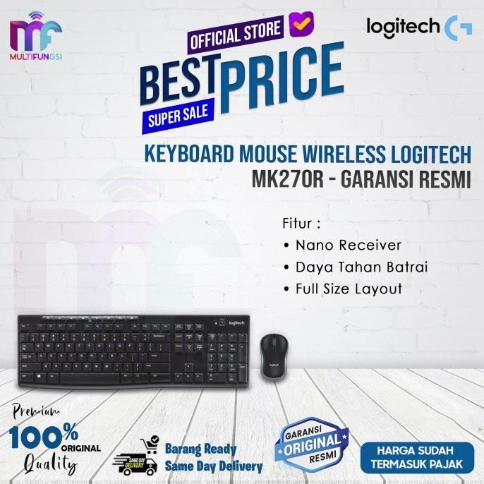 

Keyboard Mouse Wireless LOGITECH MK270R - Garansi Resmi